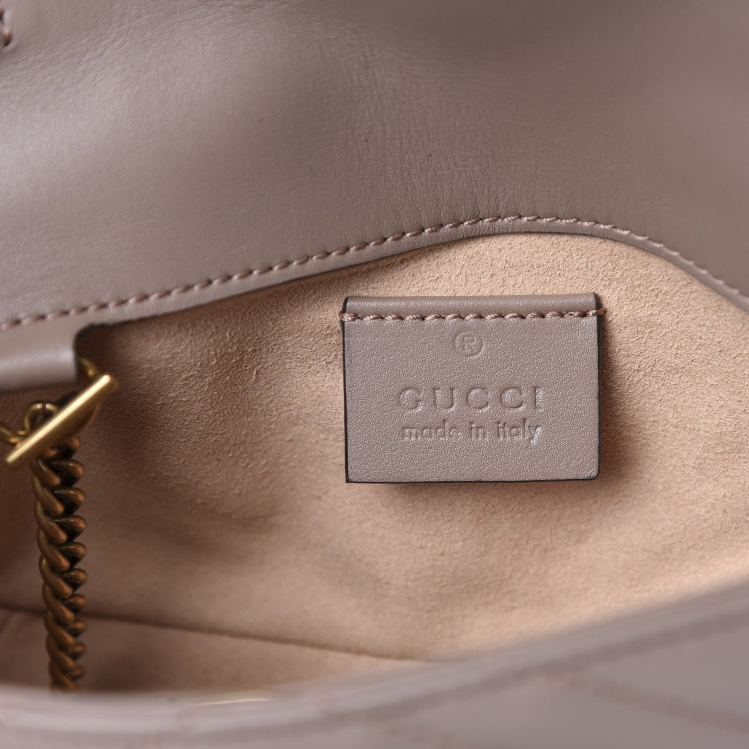 Gucci Calfskin Matelasse Super Mini GG Marmont Shoulder Bag Porcelain Rose 8 of 11