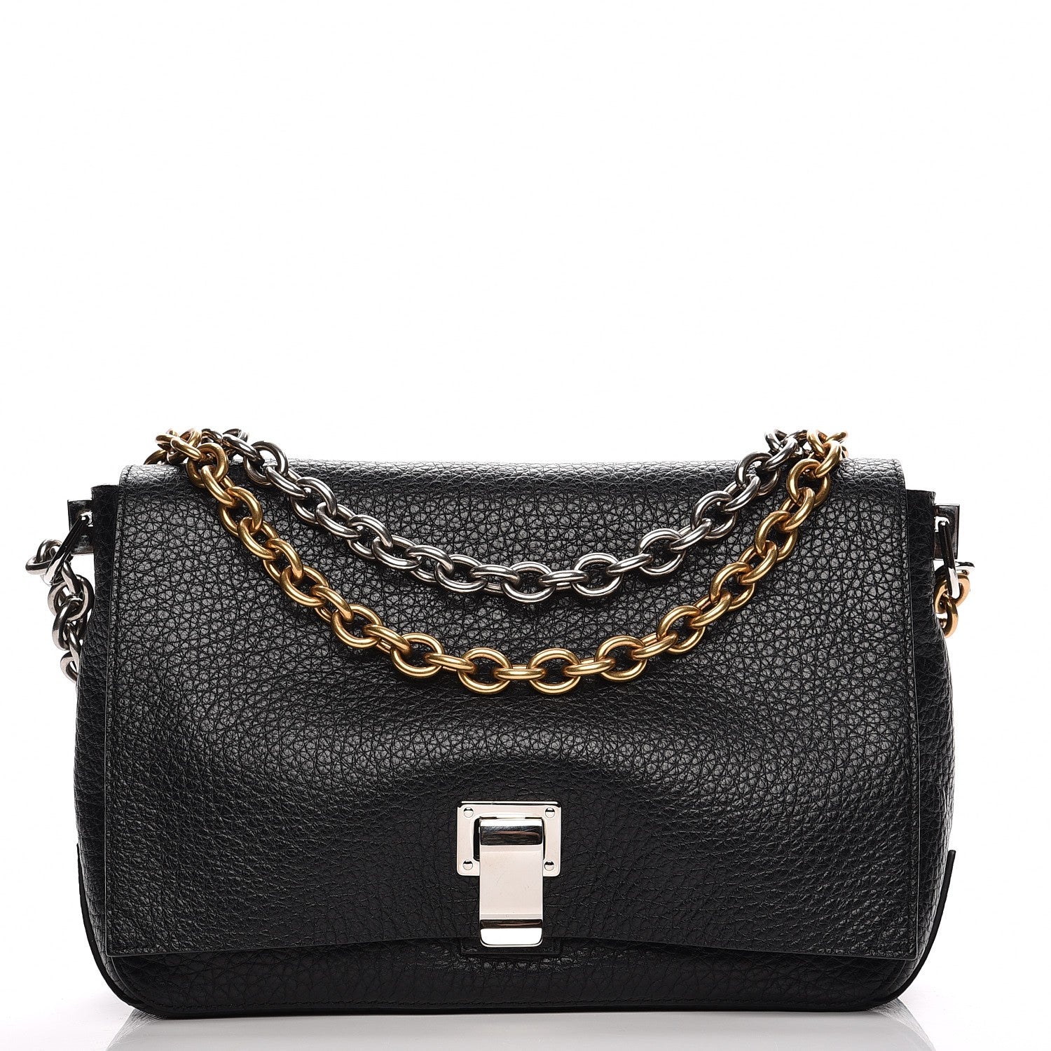 Proenza Schouler Pebbled Calfskin Small Courier Black 1 of 11