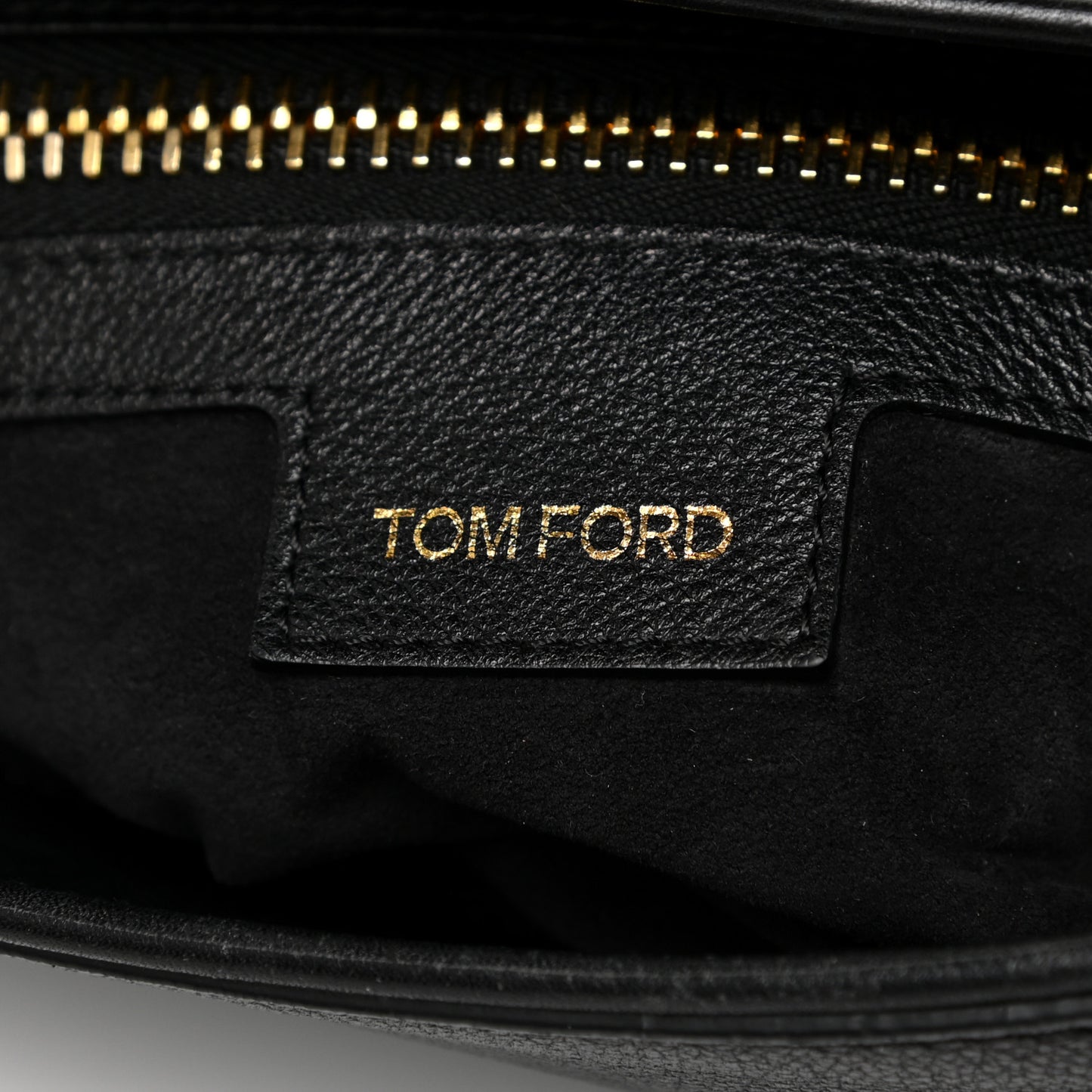 Calfskin Zipper Strap Hobo Black