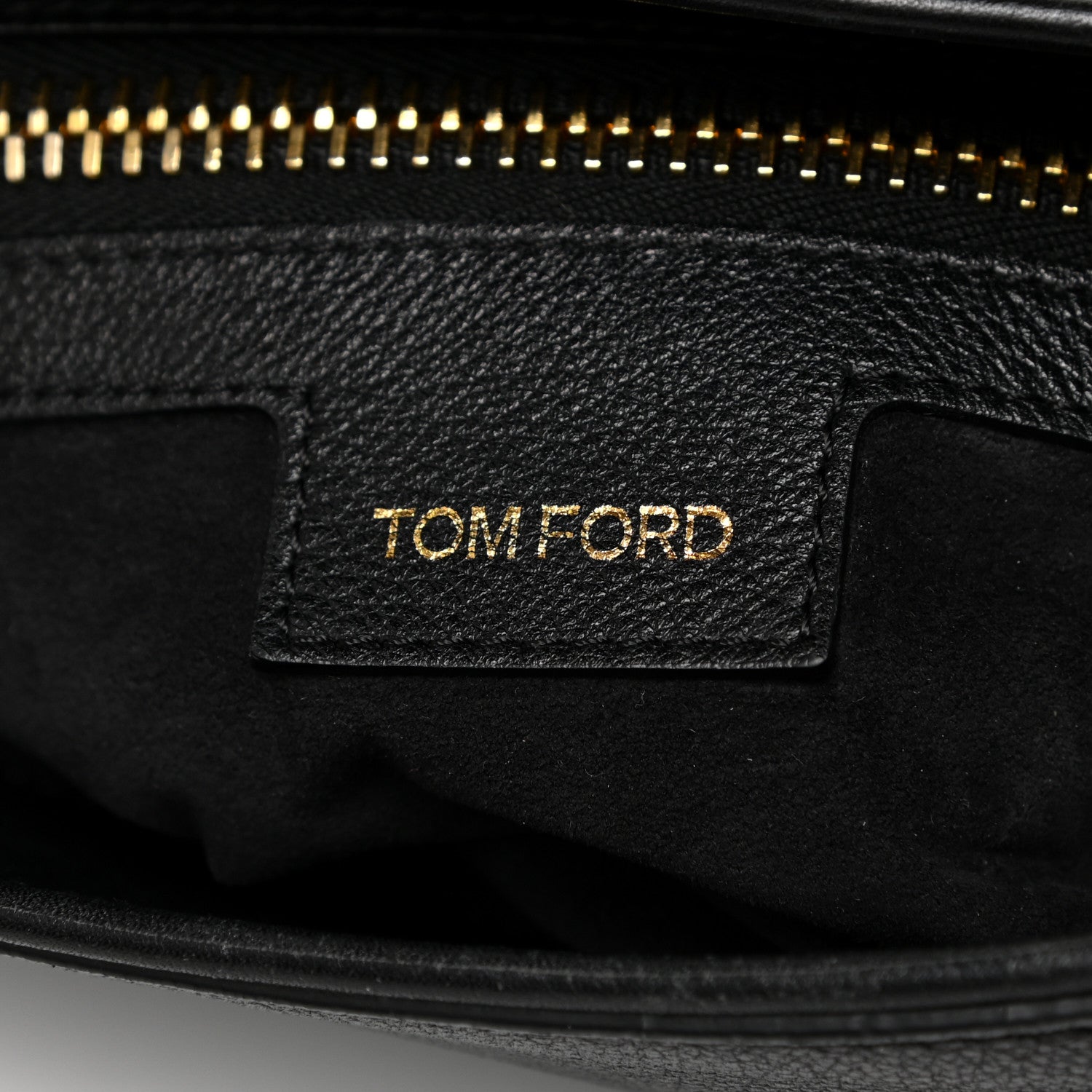 Tom Ford Calfskin Zipper Strap Hobo Black 6 of 21