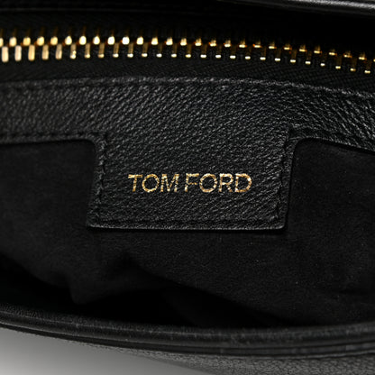 Tom Ford Calfskin Zipper Strap Hobo Black 6 of 21