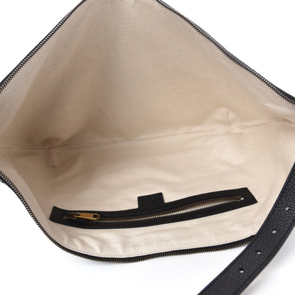 Gucci Grained Calfskin Logo Half Moon Hobo Black 5 of 10