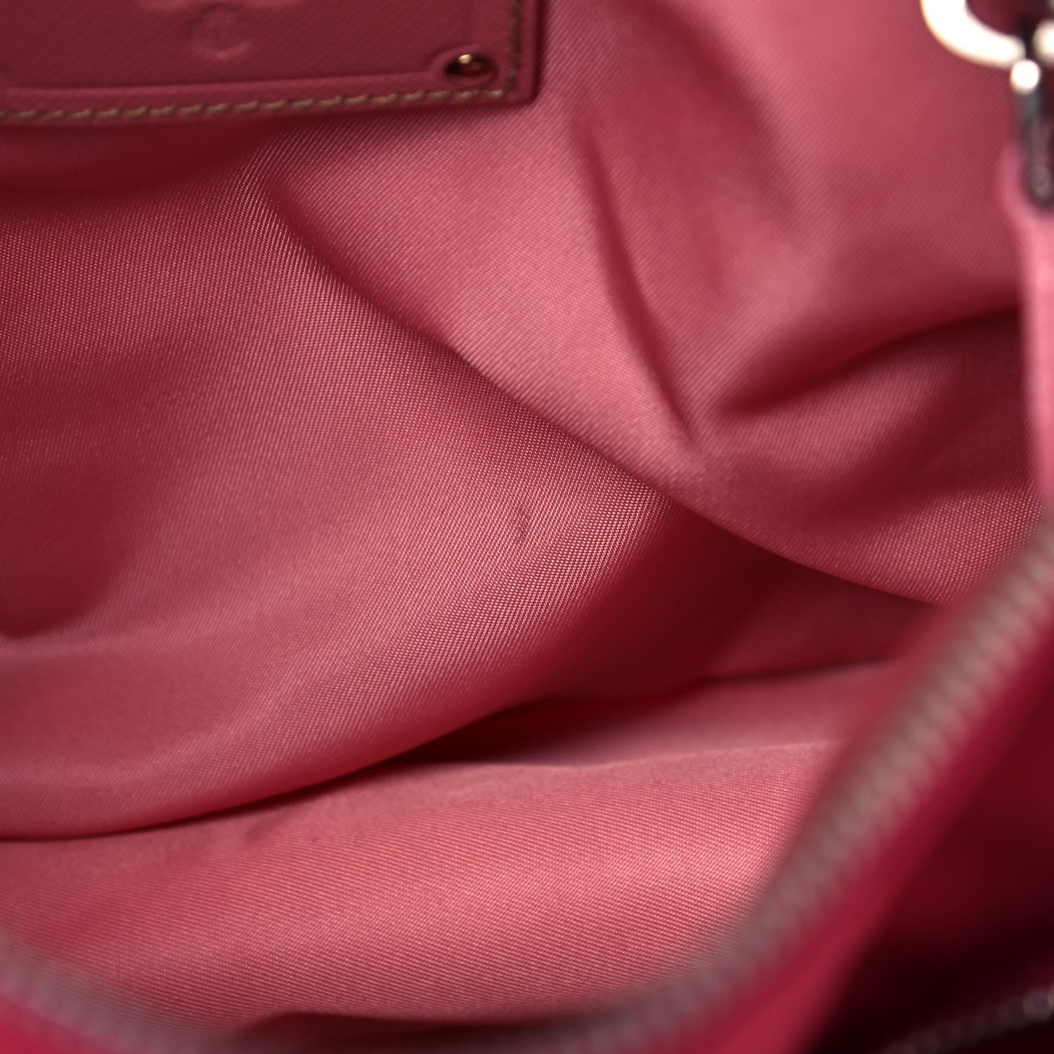 Prada Tessuto Nylon Saffiano Messenger Bag Fuxia 14 of 17