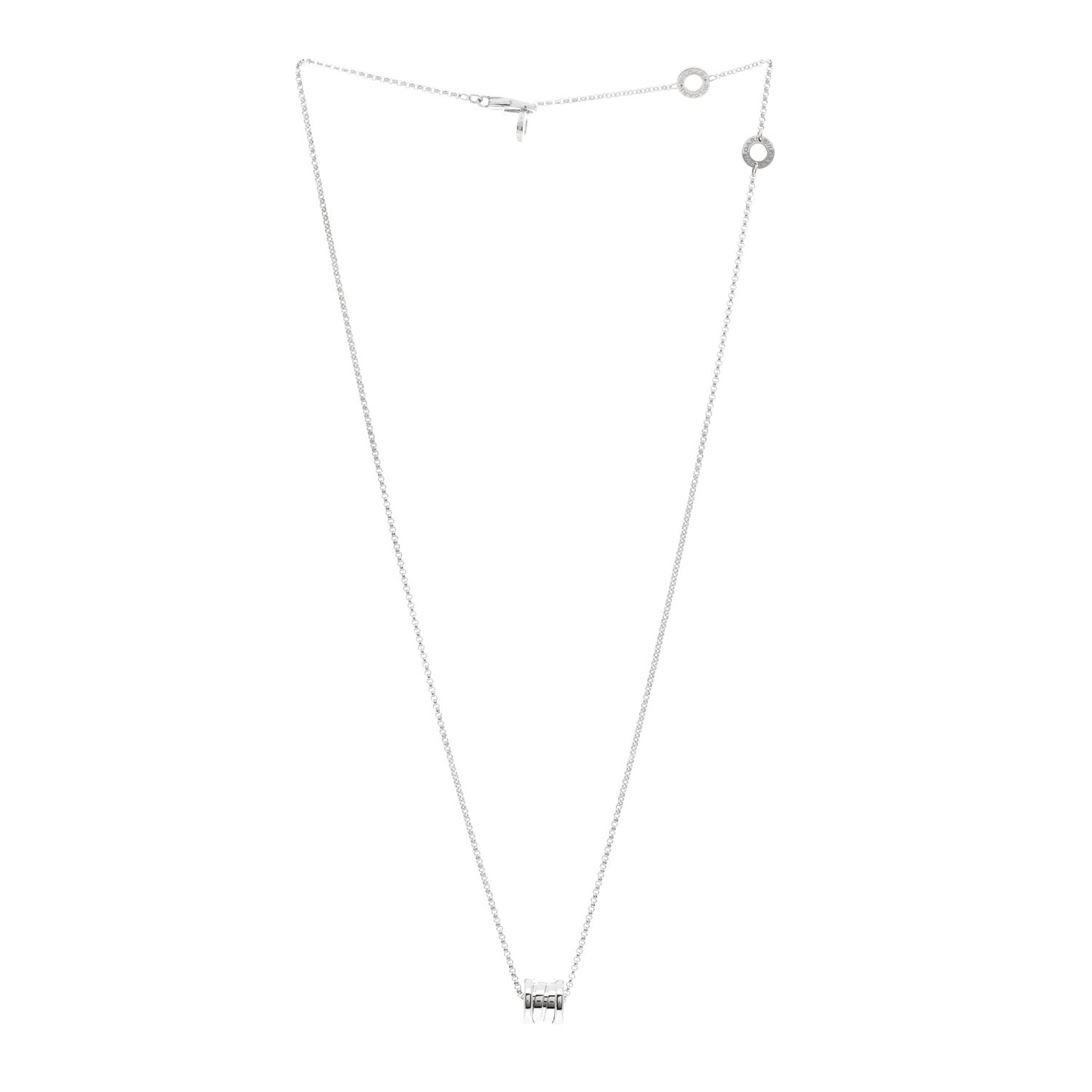 18K White Gold Mini B.Zero1 Pendant Necklace