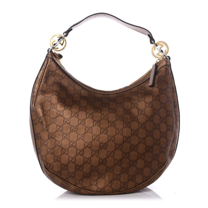 Gucci Guccissima Medium GG Twins Hobo Bronze 1 of 8