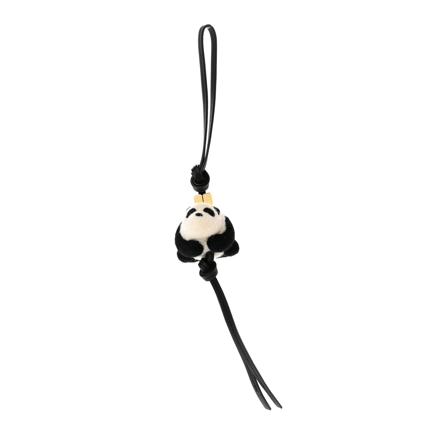 Loewe Calfskin Felt Panda Bag Charm 1 of 3