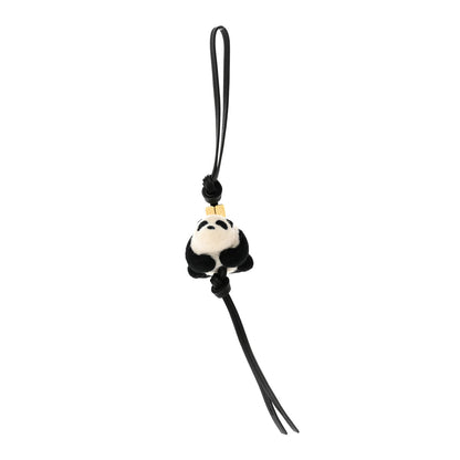 Loewe Calfskin Felt Panda Bag Charm 1 of 3