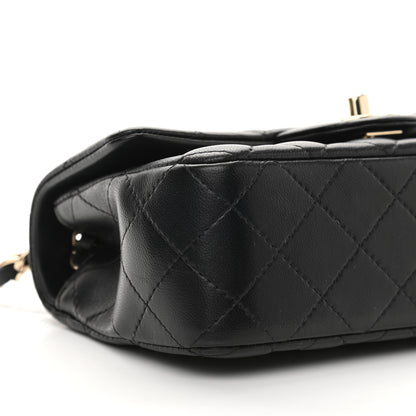 Chanel Lambskin Quilted Mini Rectangular Flap Black 9 of 16