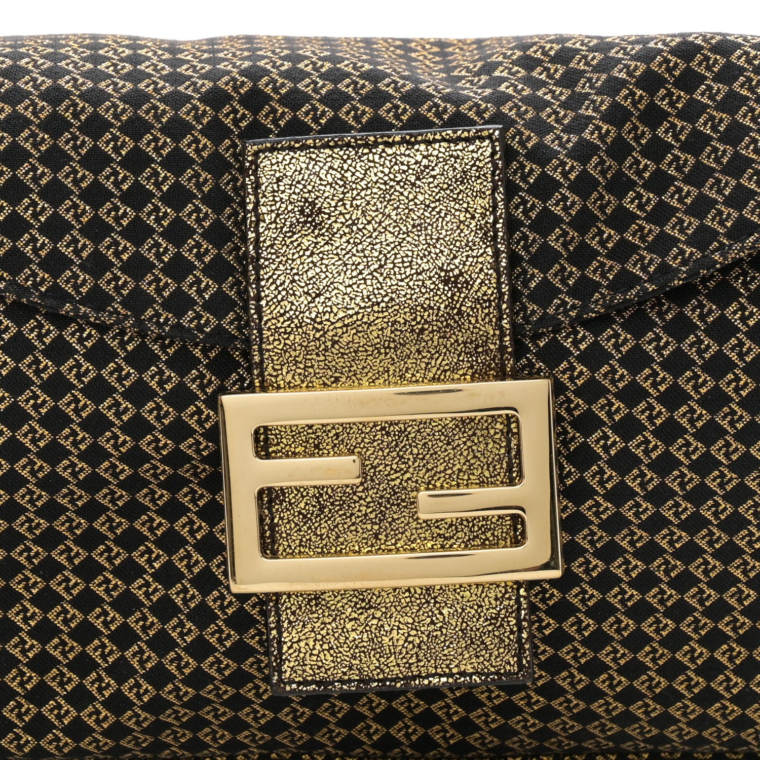 Fendi Micro Zucchino Baguette Black Gold 9 of 12