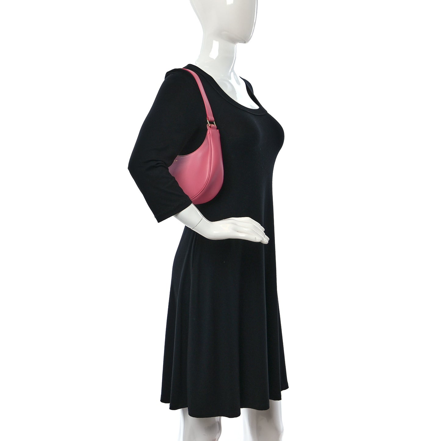 Smooth Calfskin Medium Strap Ava Shoulder Bag Pink