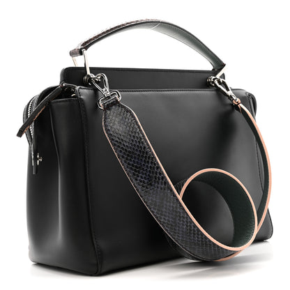 Fendi Vitello Baltico Dolce Elaphe DotCom Satchel Dark Grey 4 of 15
