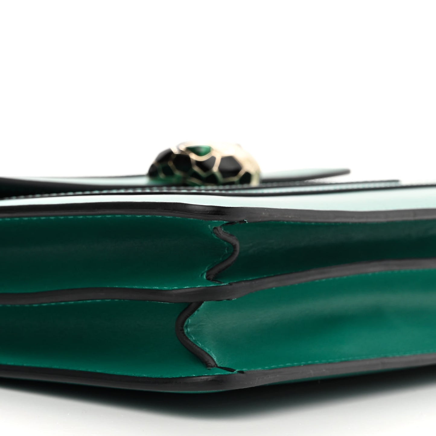 Calfskin Serpenti Forever Shoulder Bag Emerald Green