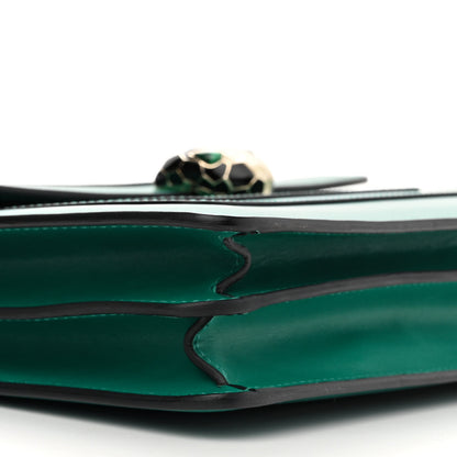 Bulgari Calfskin Serpenti Forever Shoulder Bag Emerald Green 8 of 9