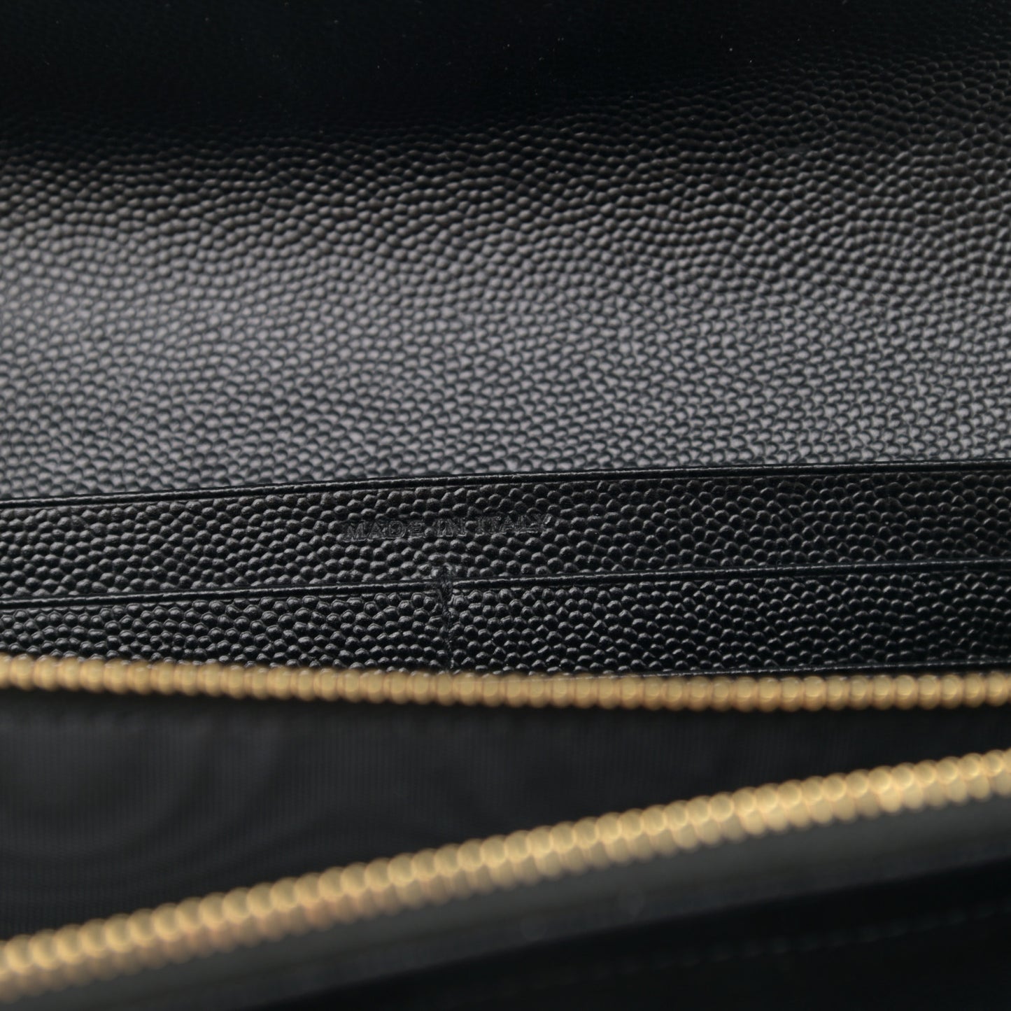 Grain De Poudre Matelasse Chevron Monogram Flap Wallet Black