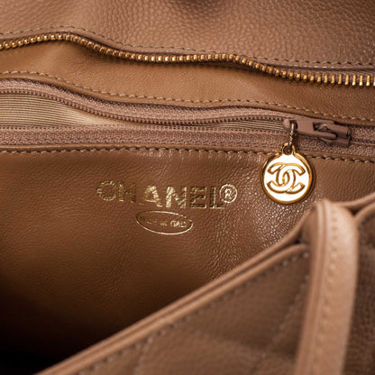 Chanel Caviar Medallion CC Tote Dark Beige 7 of 16