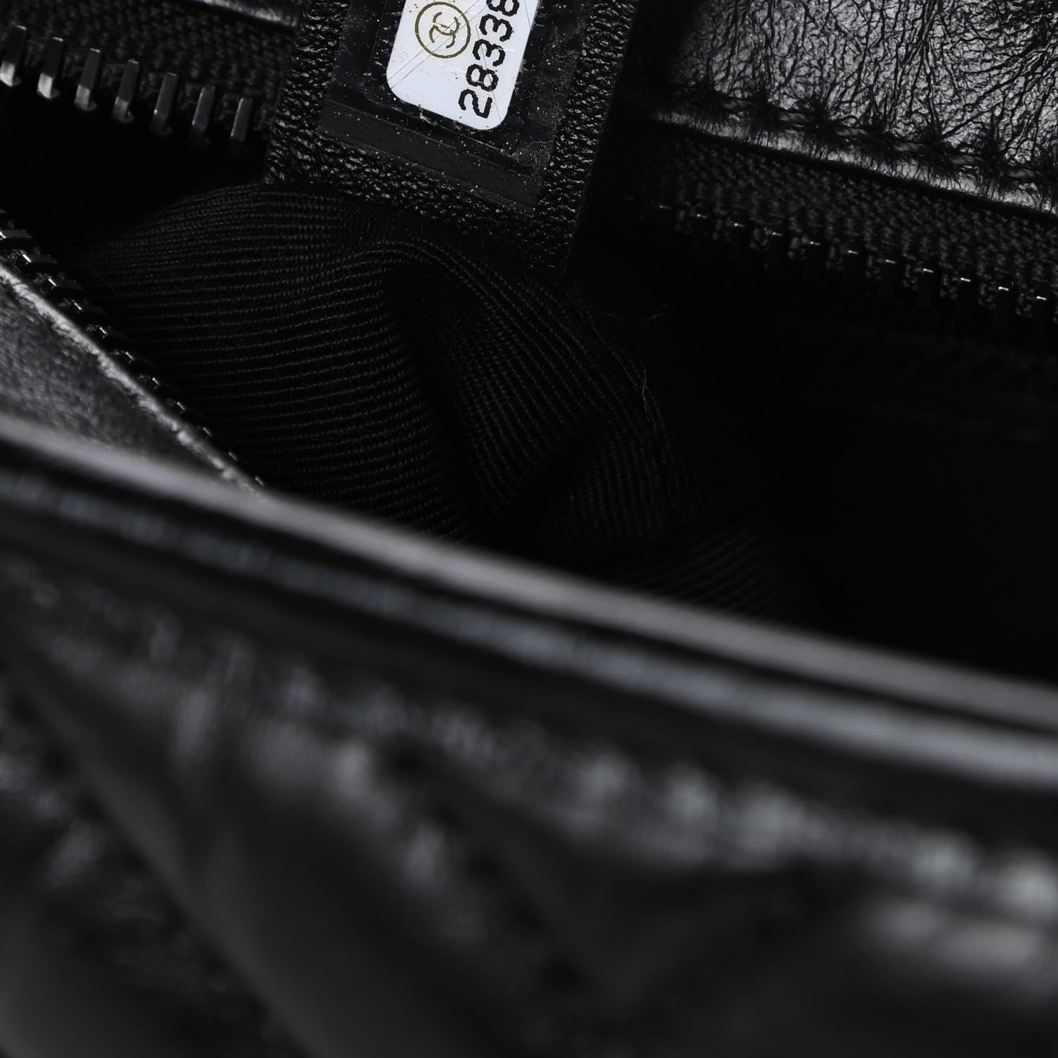 Chanel Aged Calfskin Chevron Quilted Small Gabrielle Hobo So Black 4 of 5