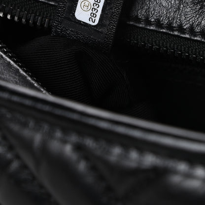 Chanel Aged Calfskin Chevron Quilted Small Gabrielle Hobo So Black 4 of 5