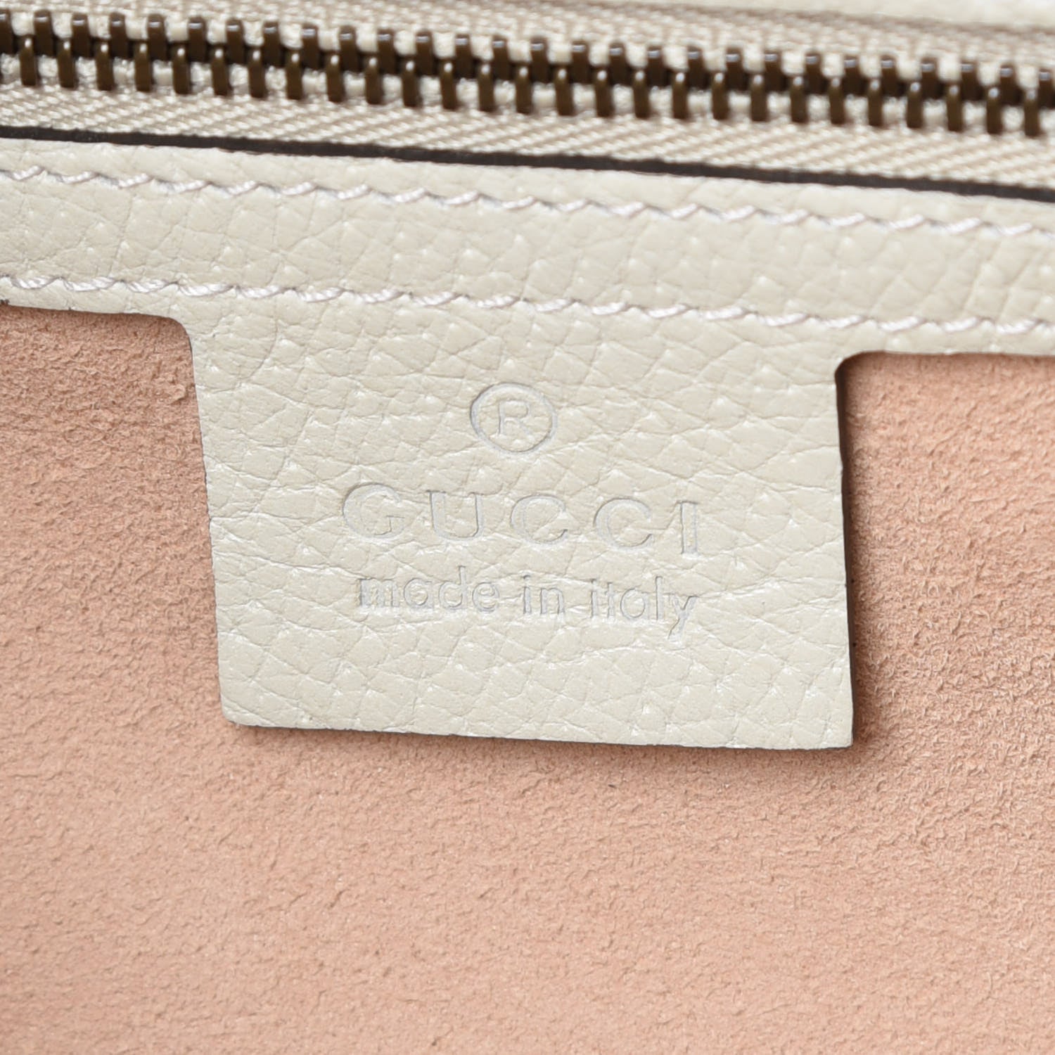 Gucci Grained Calfskin Web Stripe Butterfly Medium Totem Top Handle Bag White 8 of 9