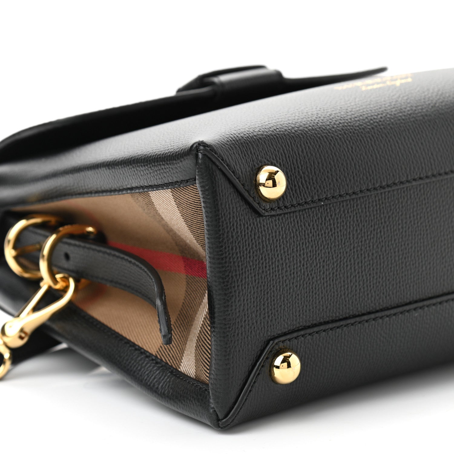 Burberry Derby Calfskin House Check Small Camberley Black 9 of 10