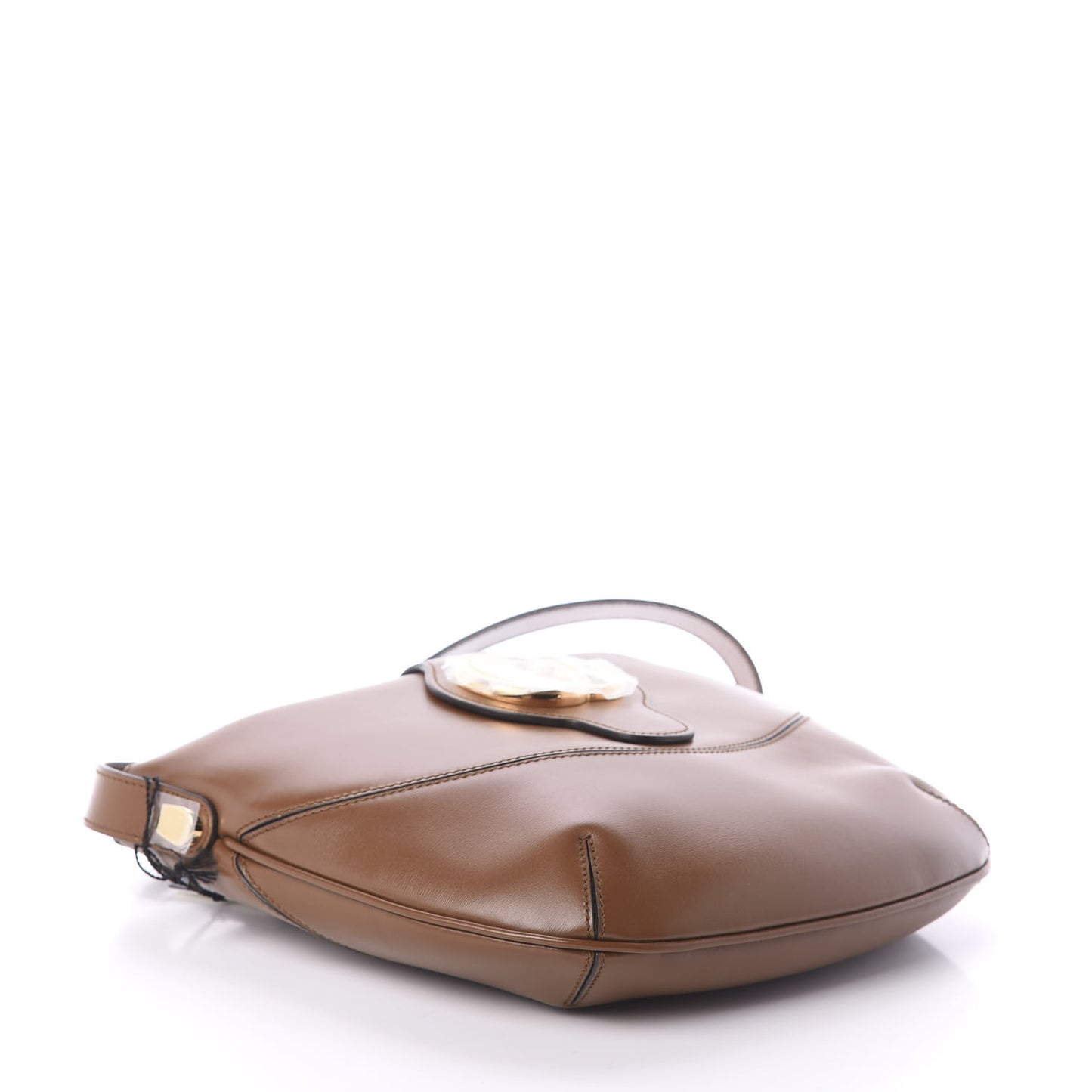 Boarded Plutone Calfskin Medium Arli Shoulder Bag Nocciola