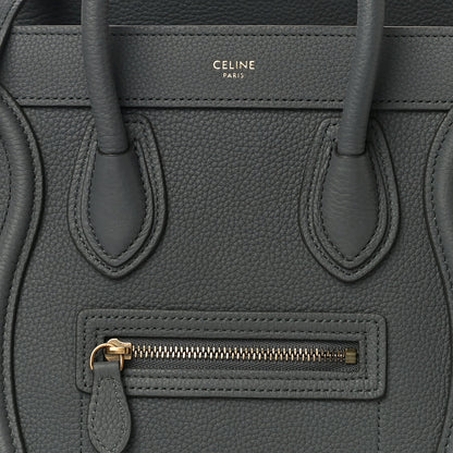 Celine Baby Drummed Calfskin Nano Luggage Kohl 8 of 10