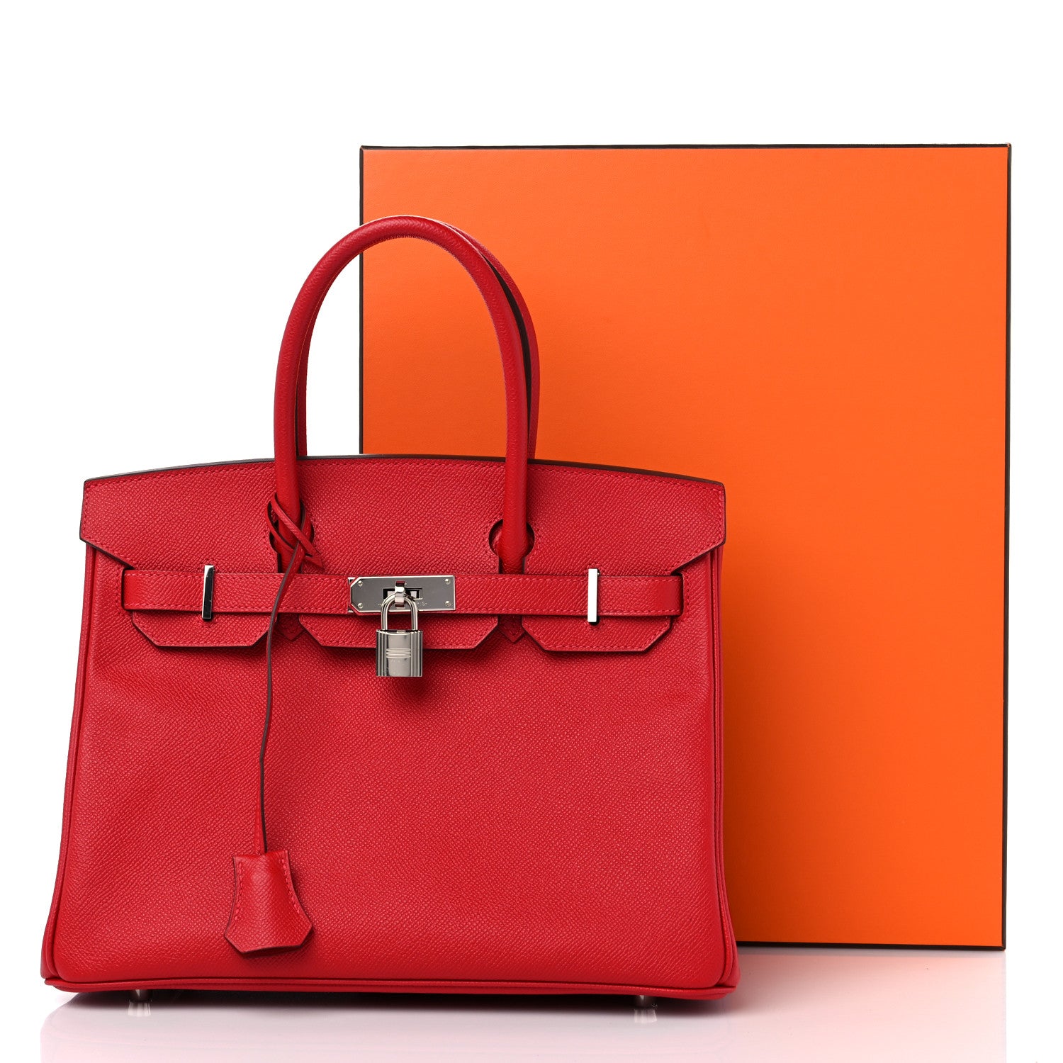 Hermes Epsom Birkin 30 Rouge Casaque 11 of 11
