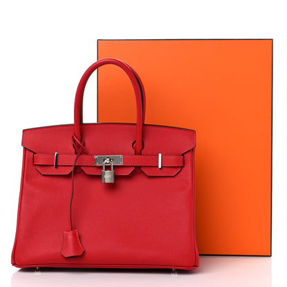 Hermes Epsom Birkin 30 Rouge Casaque 11 of 11