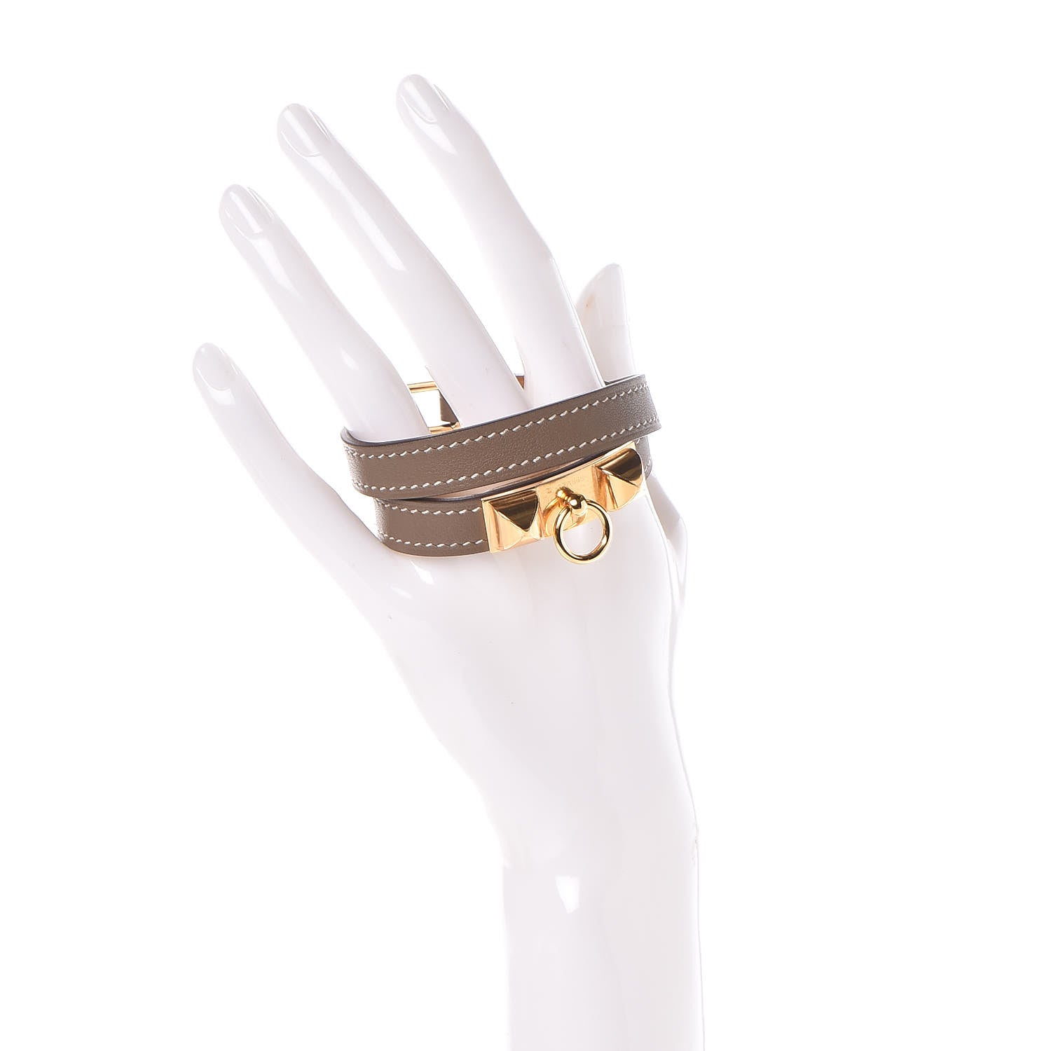 Hermes Swift Rivale Double Tour Bracelet T2 Etoupe 2 of 7