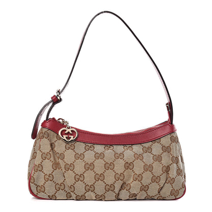 Gucci Monogram Heart GG Charm Pochette Red 1 of 10