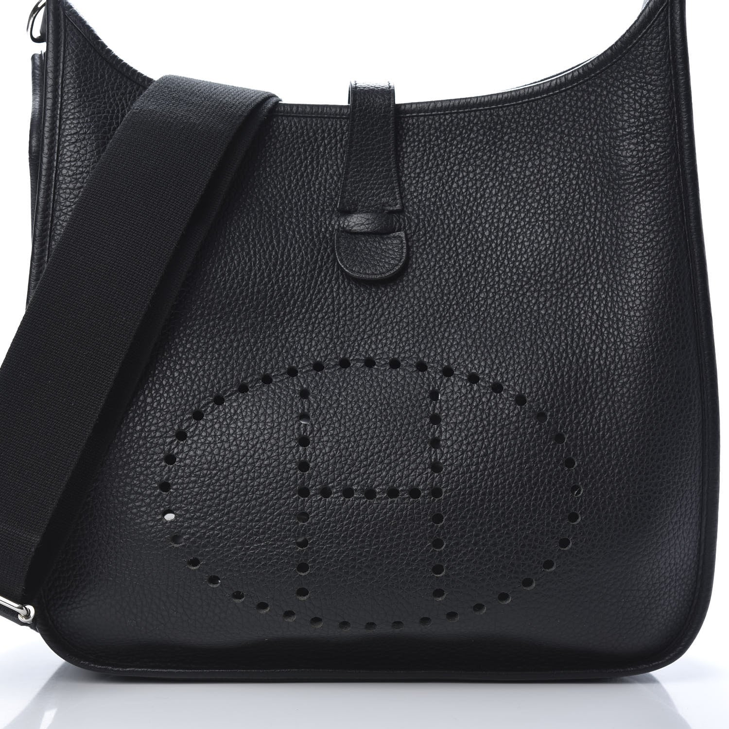 Hermes Taurillon Clemence Evelyne III GM Black 8 of 10