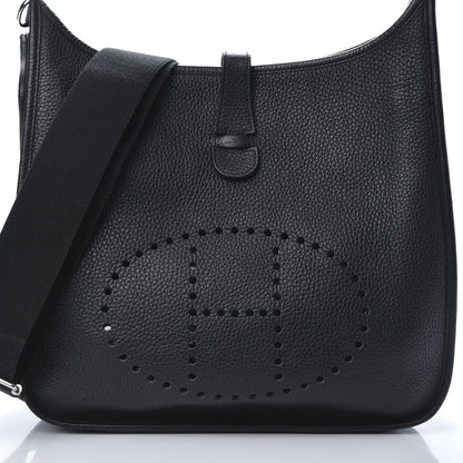 Hermes Taurillon Clemence Evelyne III GM Black 8 of 10