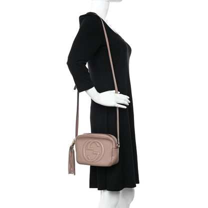 Gucci Pebbled Calfskin Small Soho Disco Bag Camelia 2 of 13