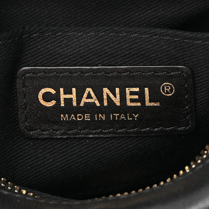 Chanel Goatskin Quilted Small Casual Trip Camera Case Black 6 of 10
