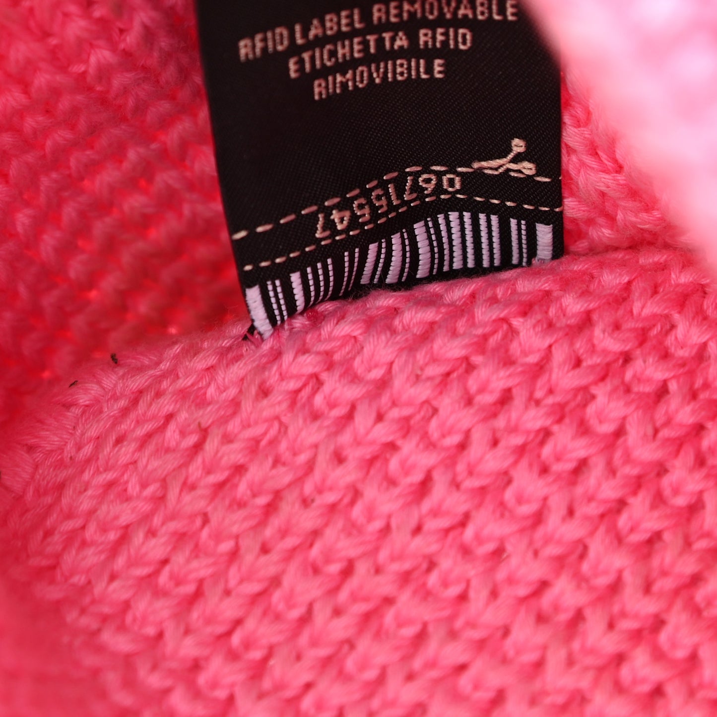 Fabric Crochet Vitello Grace Small Croissant Hobo Pink