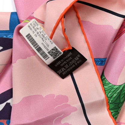 Hermes Silk Tied Up In Knots Scarf 70 Rose Bleu Multicolor 3 of 4