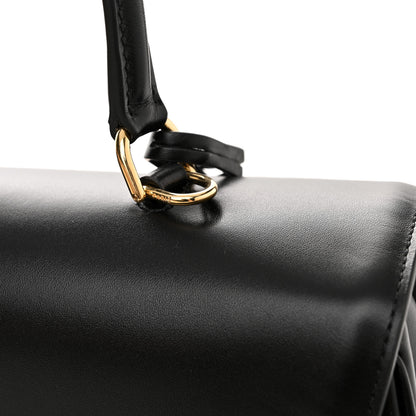 Celine Satinated Calfskin Medium 16 Top Handle Bag Black 17 of 18