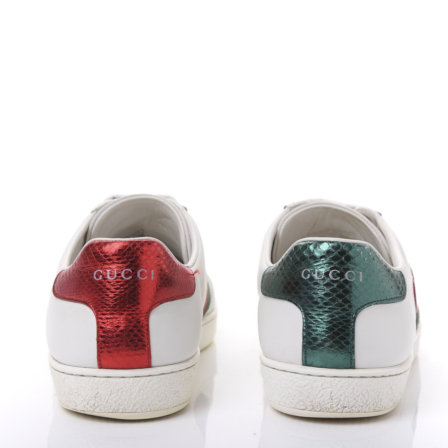 Gucci Calfskin Web Heart Embroidered Womens Ace Sneakers 40 White 5 of 11