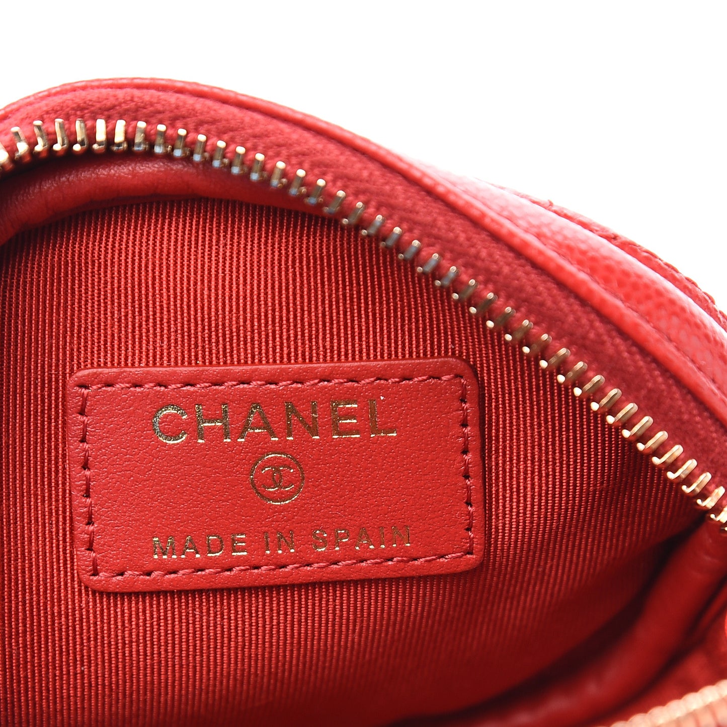 Caviar Quilted Zip Around Classic Coin Purse Dark Pink