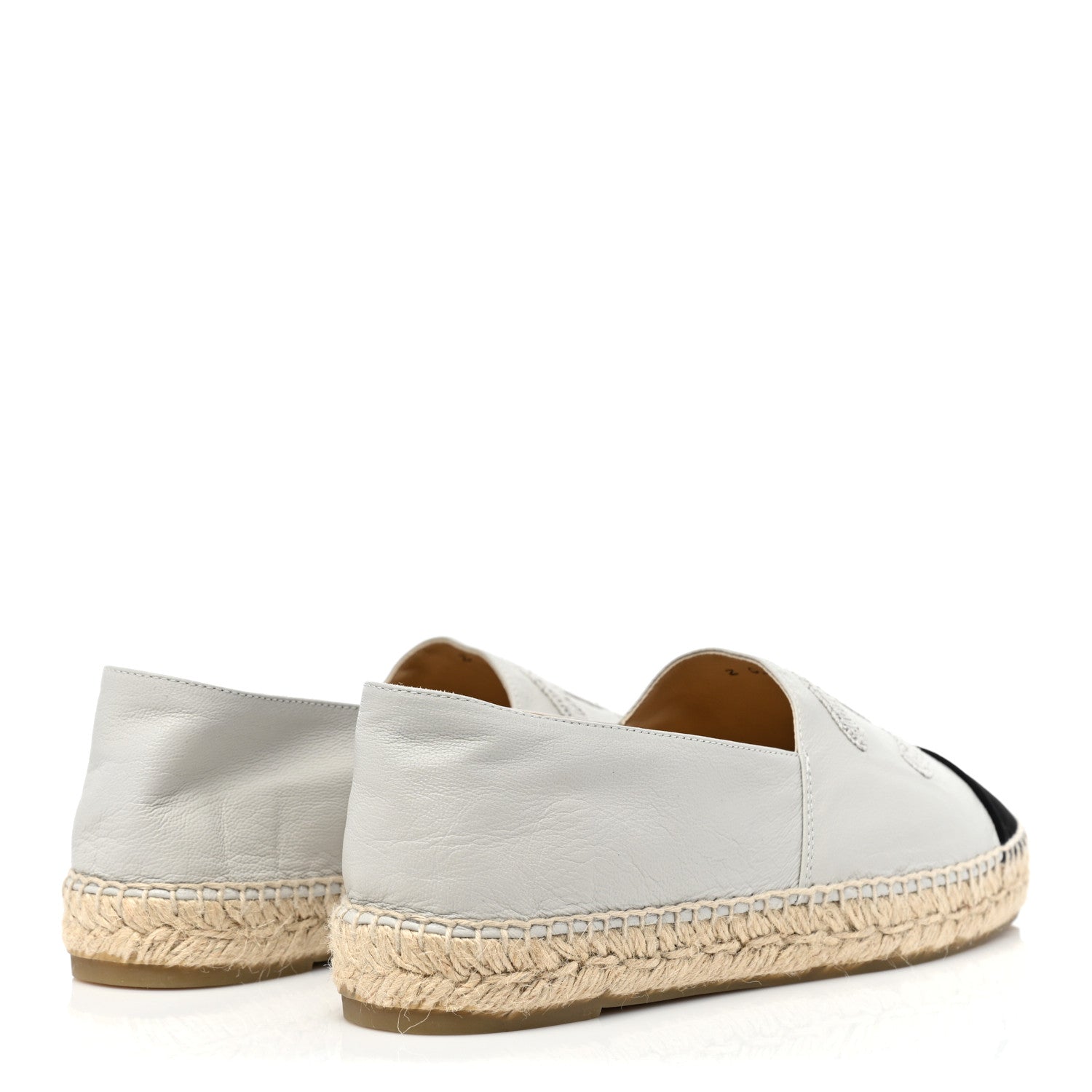 Chanel Lambskin Grosgrain CC Espadrilles 42 Grey 4 of 9