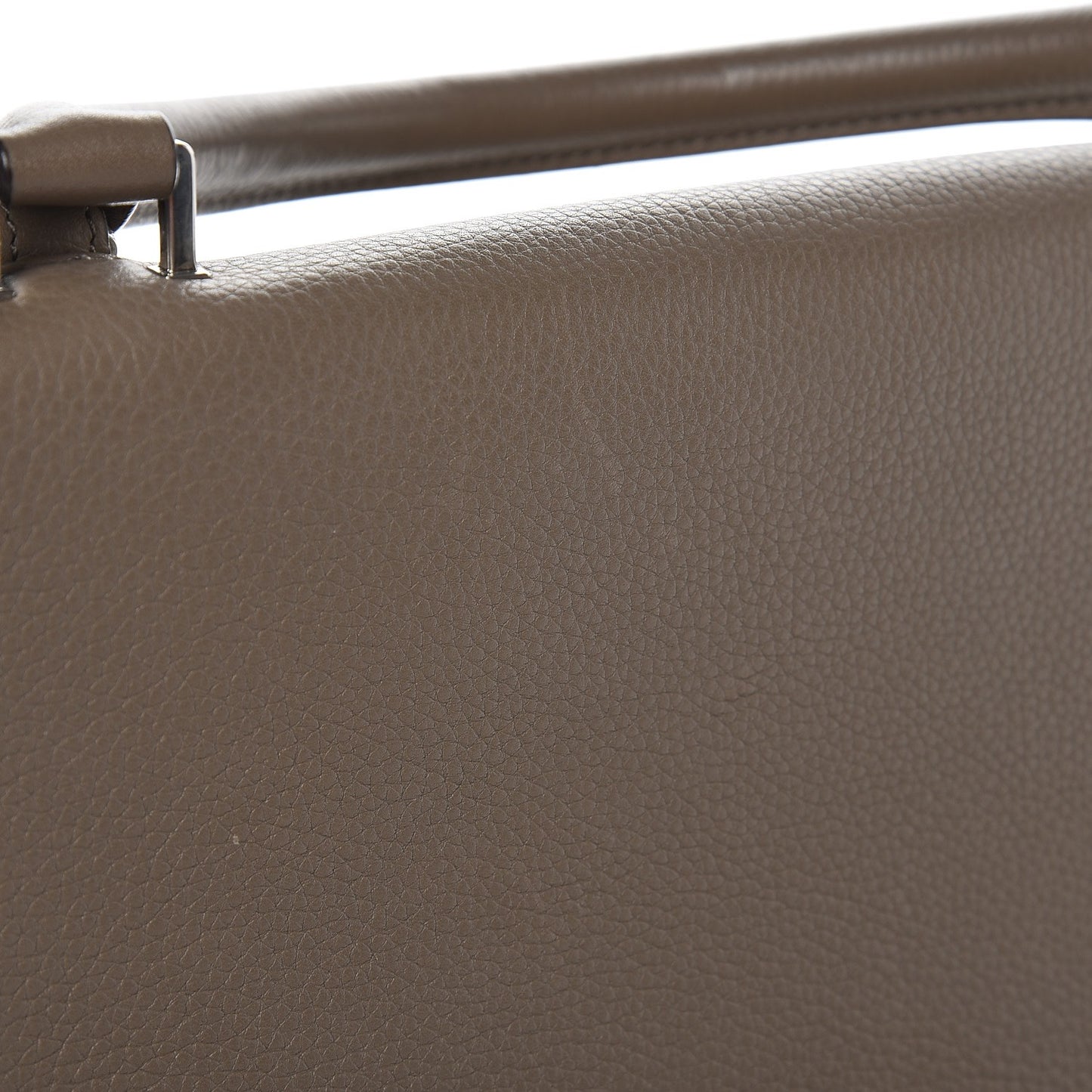 Drummed Calfskin Suede Small Trapeze Souris