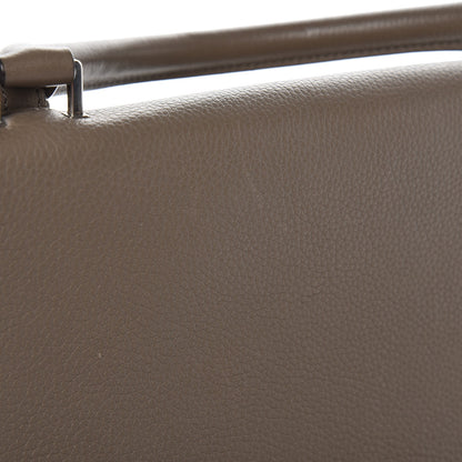 Celine Drummed Calfskin Suede Small Trapeze Souris 8 of 8