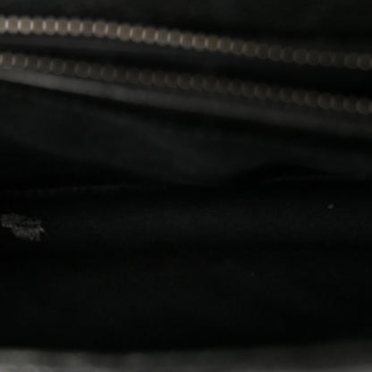 Saint Laurent Sheepskin Matelasse Chevron Monogram Medium College Bag Black 5 of 10