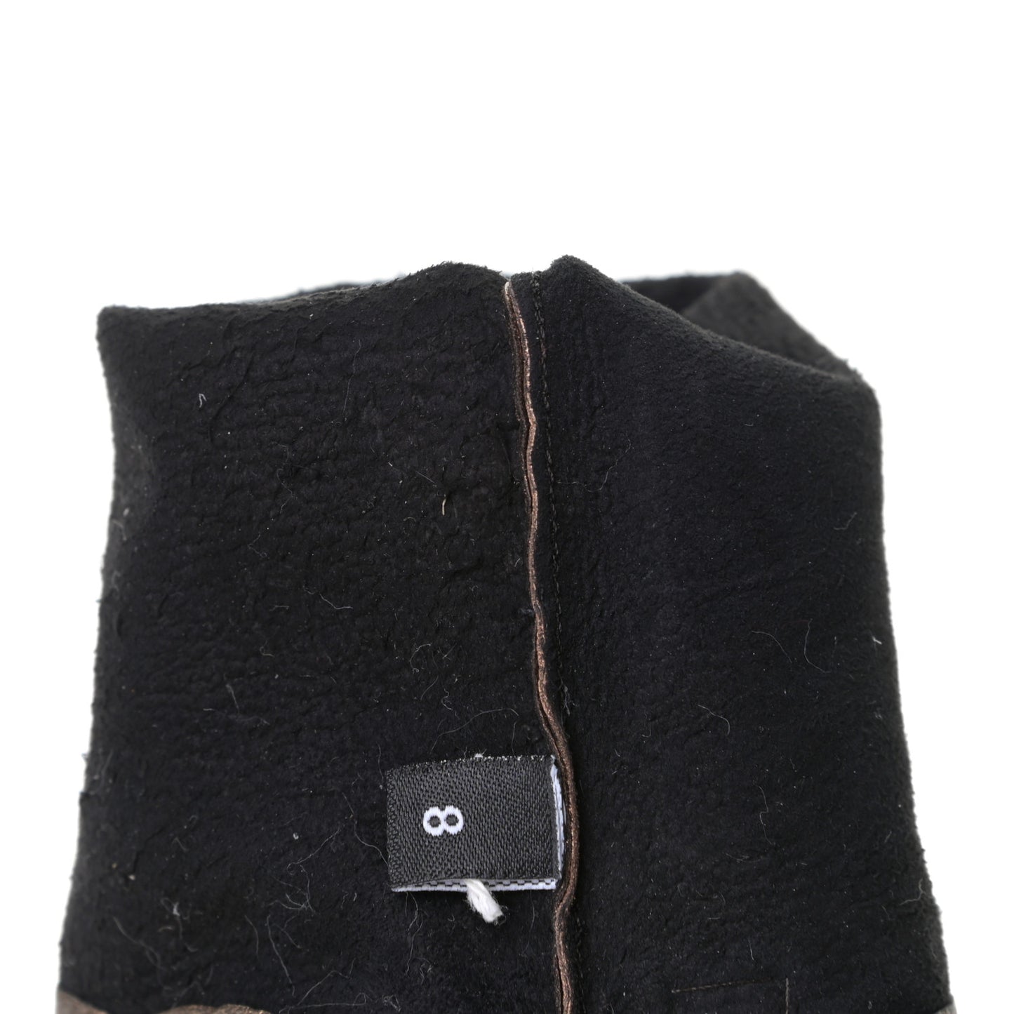 Metallic Lambskin Long Gloves 8 Black Brown