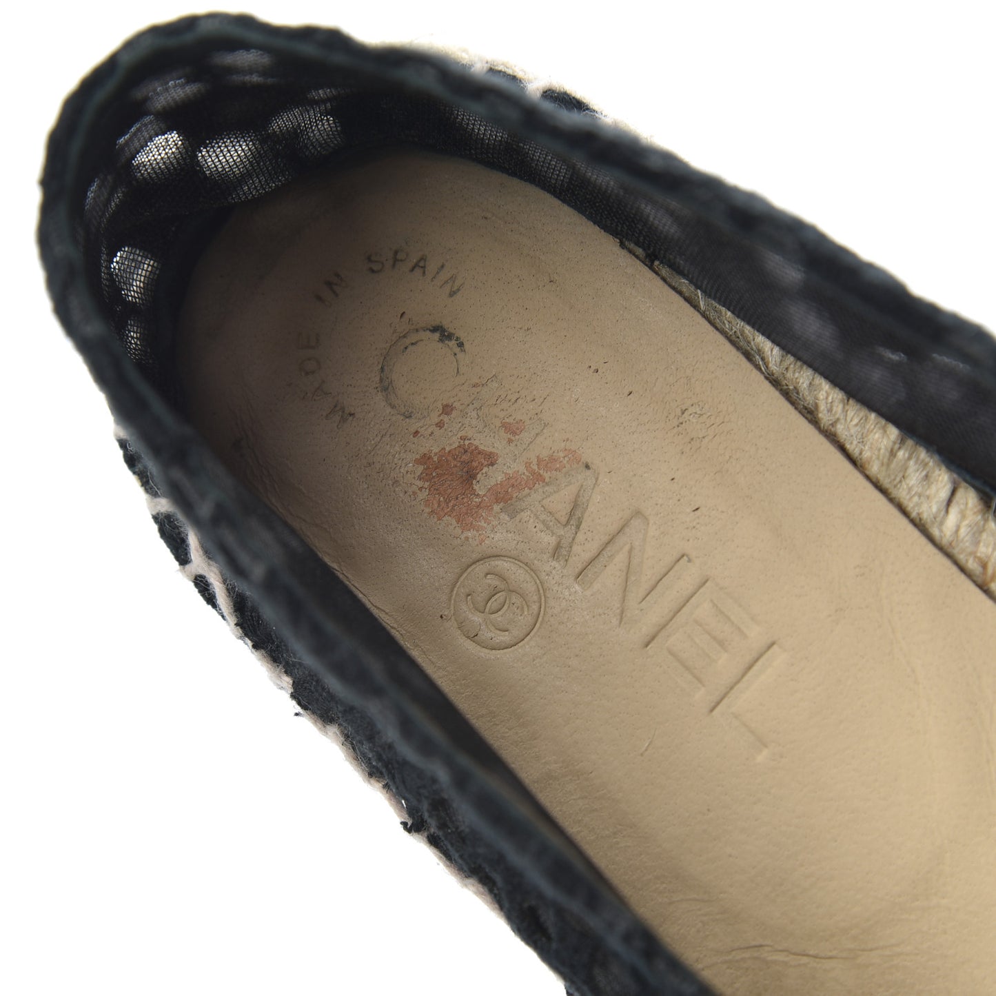 Lace Patent CC Espadrilles 38 Black