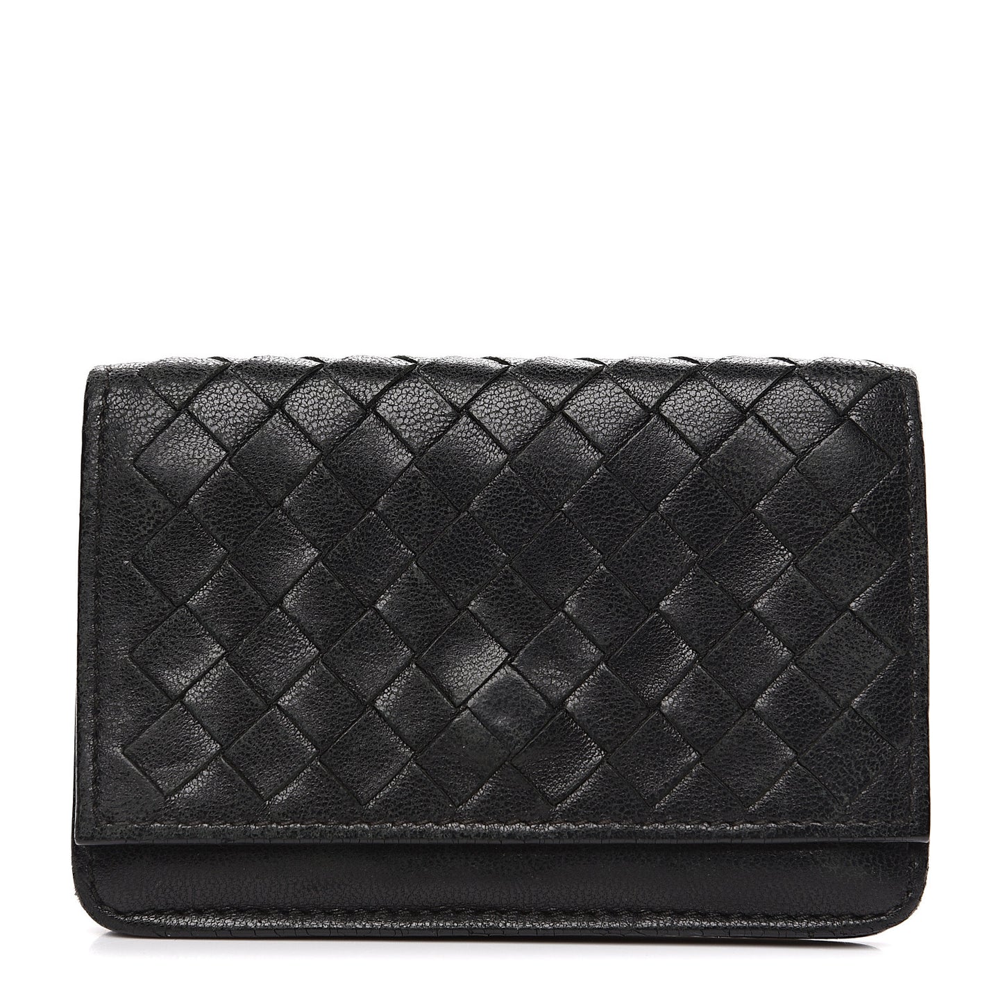 Nappa Intrecciato Card Holder Black