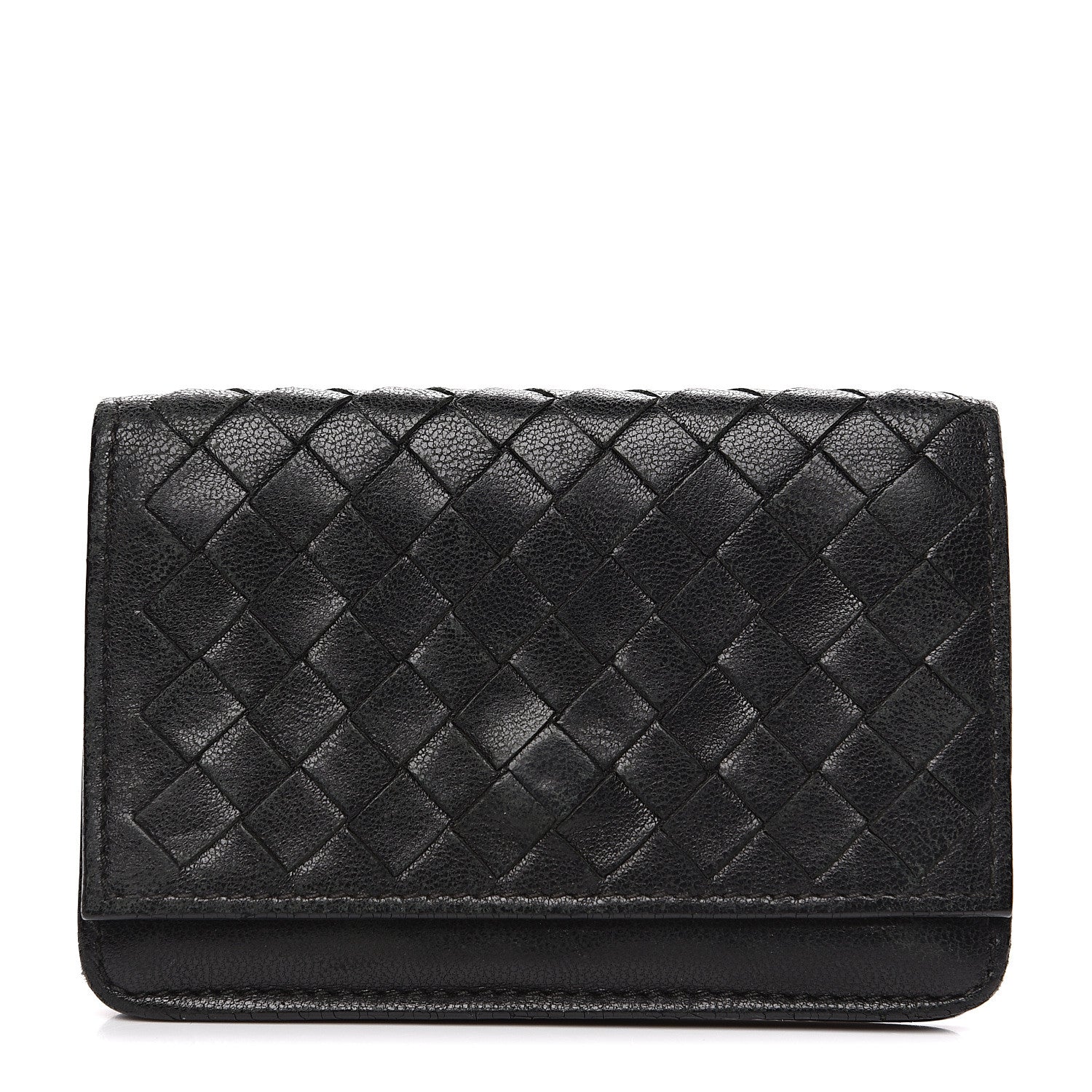 Bottega Veneta Nappa Intrecciato Card Holder Black 1 of 8