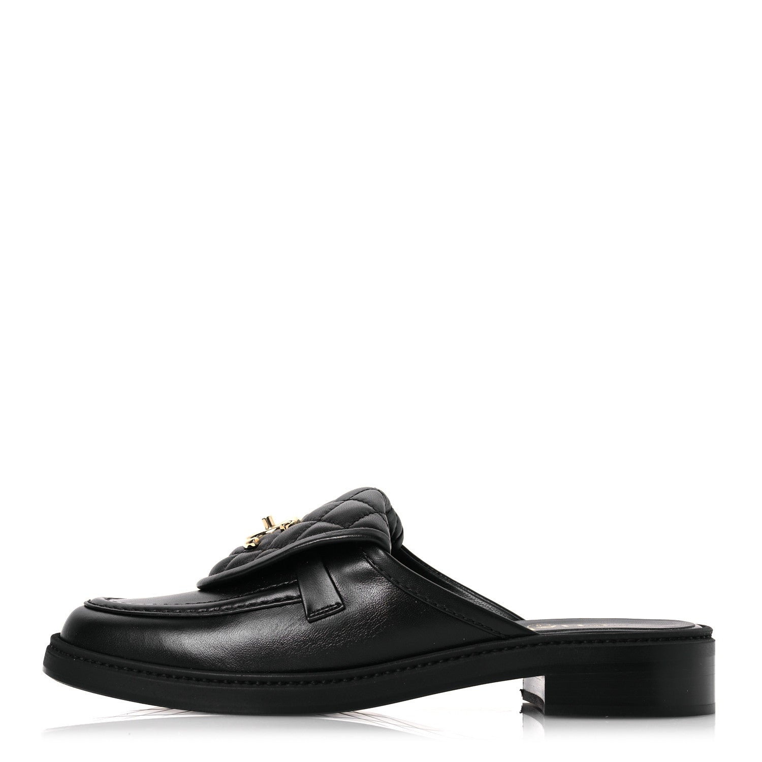 Chanel Lambskin Quilted CC Turnlock Mules 39.5 Black 1626285