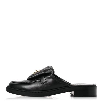 Chanel Lambskin Quilted CC Turnlock Mules 39.5 Black 1 of 13