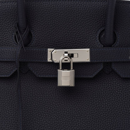 Hermes Togo Swift Officier Birkin 35 Bleu Nuit Vert Cypress 10 of 12