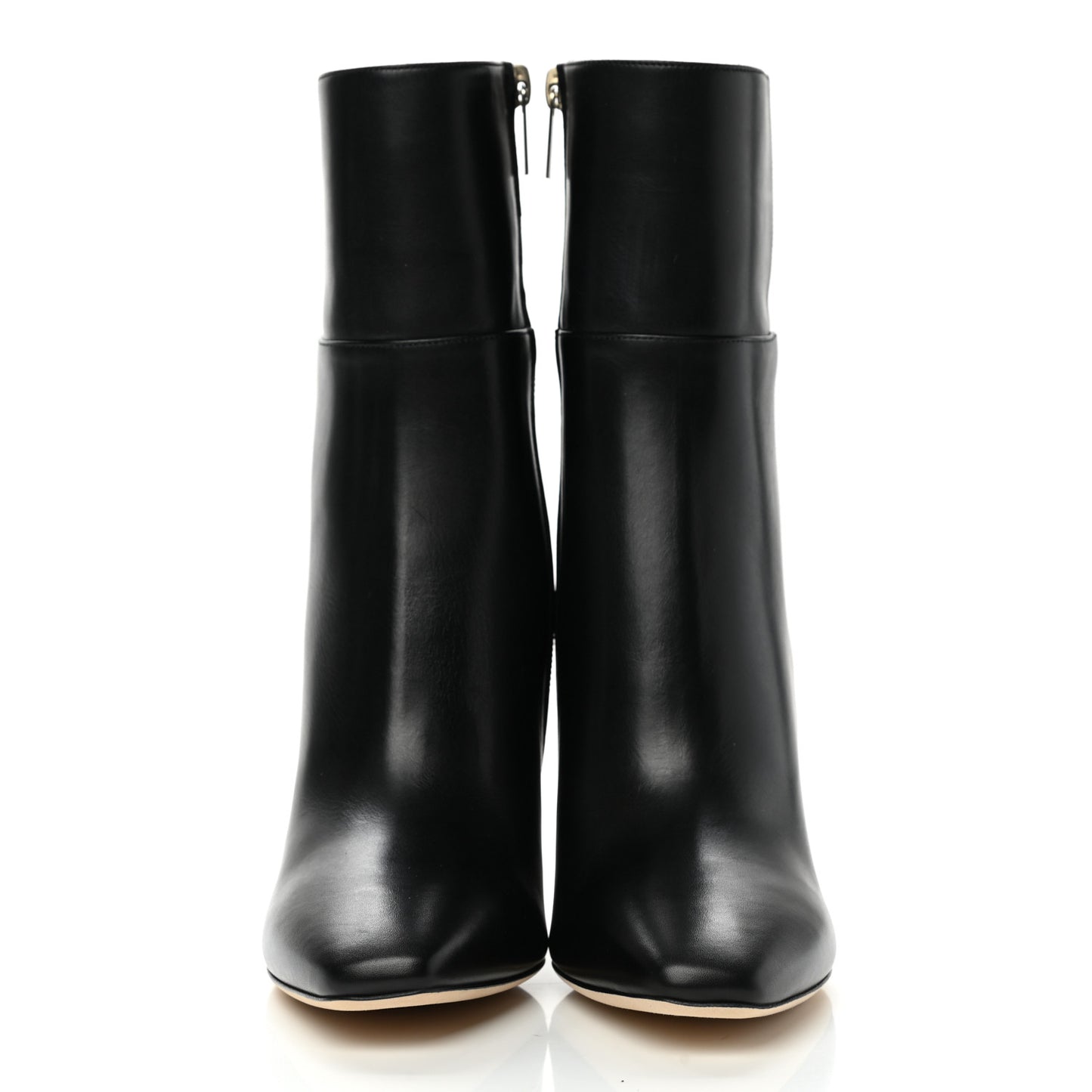 Shiny Calfskin Melrose 95 Ankle Boots 36.5 Black